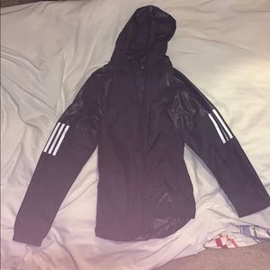 Adidas Black Windbreaker